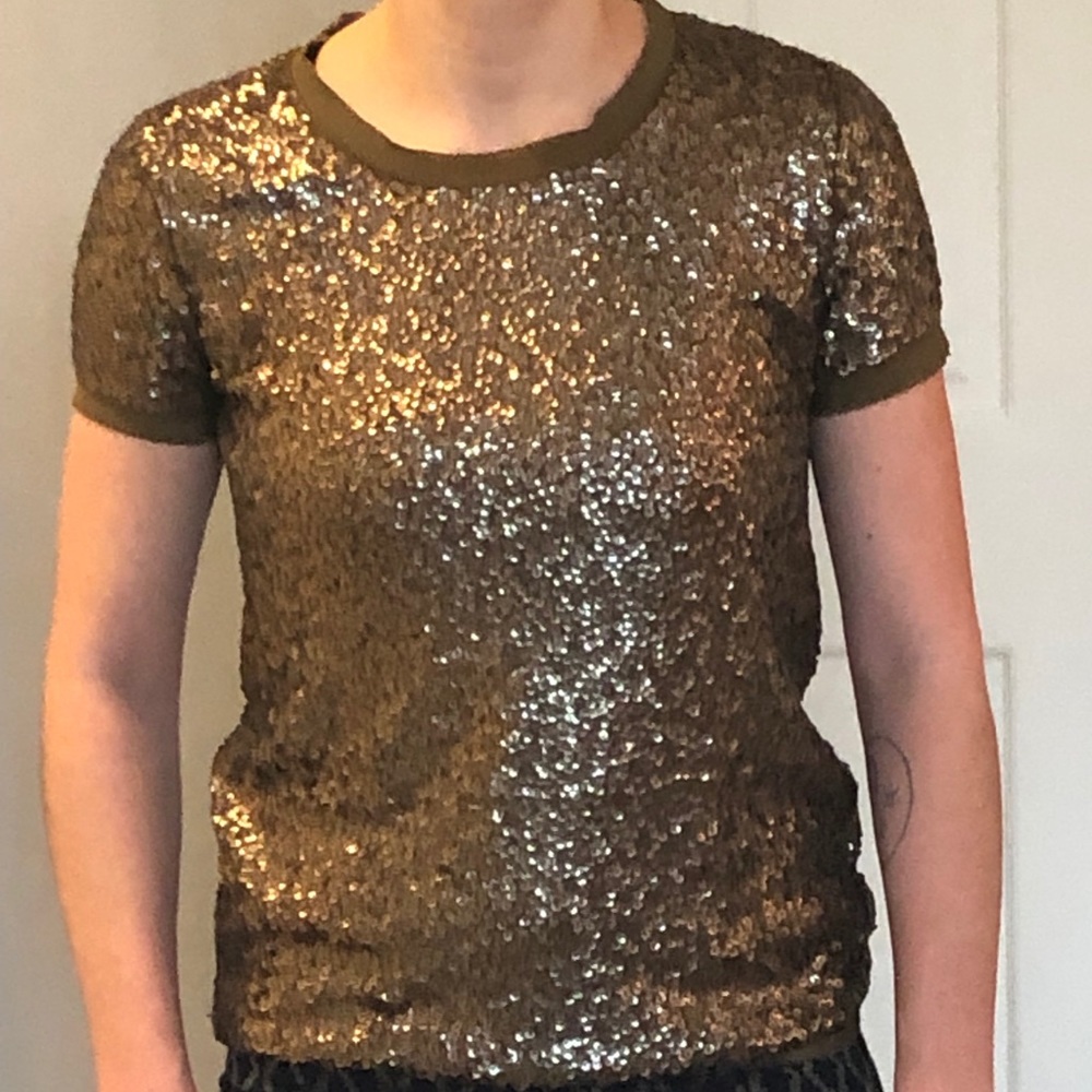 Sequin Gold Fancy Top